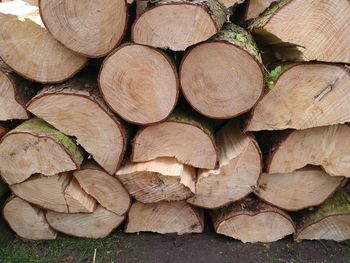 Full frame shot of firewood