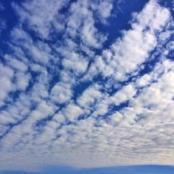 Low angle view of cloudy sky