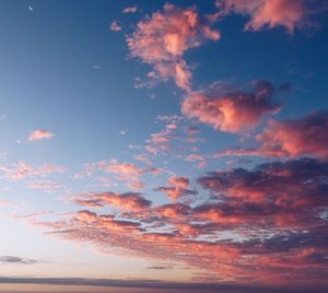 Low angle view of sky at sunset