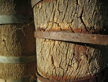 Close-up of old wooden wall