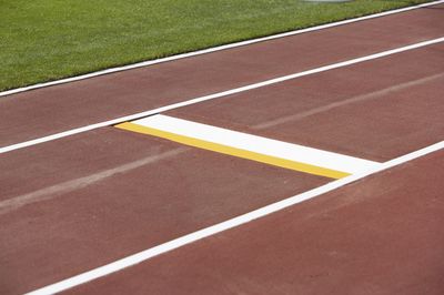 High angle view of sports track