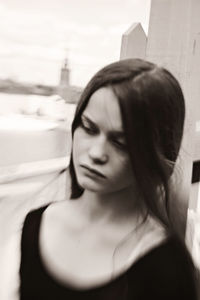 Close-up of young woman