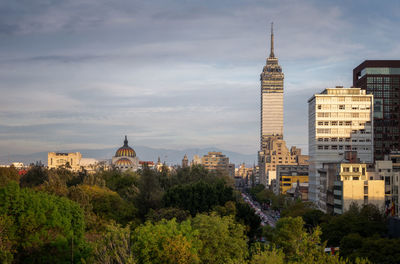 High angle cityscape mexico city