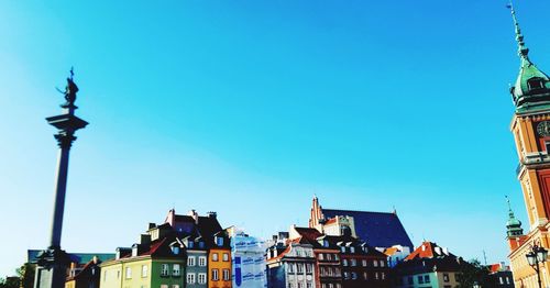 Low angle view of buildings against sky