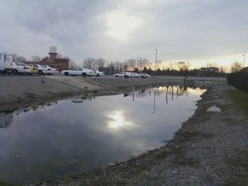 Reflection of clouds in water