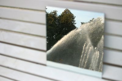 Close-up of wet glass window