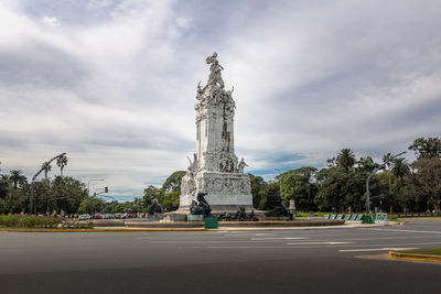 Low angle view of monument against sky