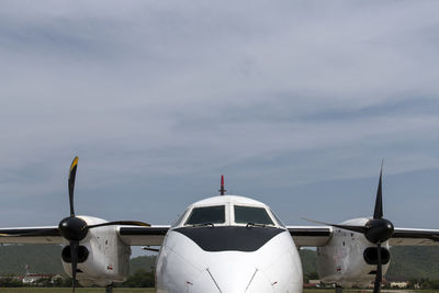 Airplane flying in sky