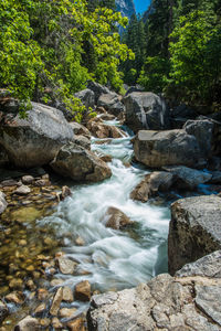 River flowing through rocks