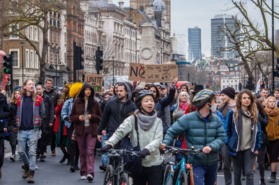 Group of people on city street