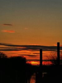 Scenic view of silhouette landscape against sky during sunset