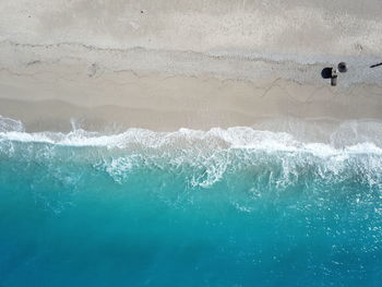 View of person swimming in pool