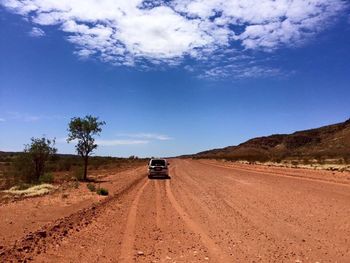 Road passing through desert