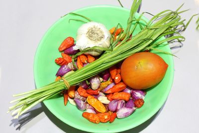 Close-up of fruits in plate