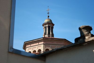 Low angle view of building against clear sky