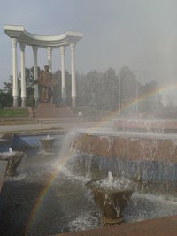 View of fountain against sky