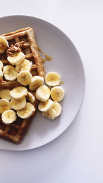 High angle view of breakfast in plate