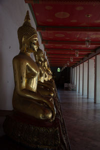 Statue of buddha in temple