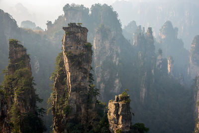 Panoramic view of castle on mountain