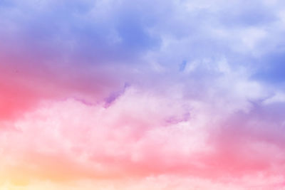 Low angle view of clouds in sky during sunset