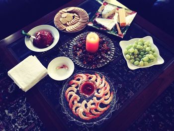 Close-up of food on table