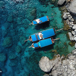 High angle view of sea