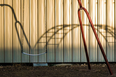 Empty benches in the dark