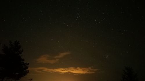Low angle view of star field against star field
