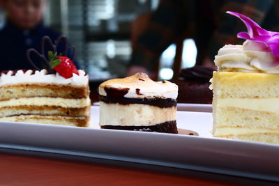 Close-up of cake on table