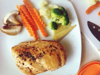 Close-up of food on plate