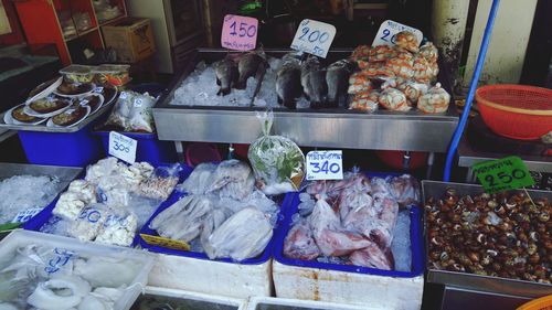 Various vegetables for sale in store