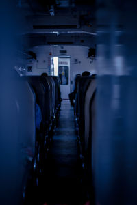 Empty seats in train