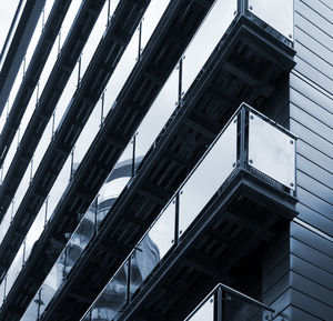 Low angle view of modern building against sky