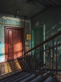 Interior of abandoned building