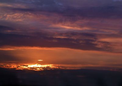 Scenic view of dramatic sky during sunset