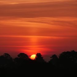 Scenic view of dramatic sky during sunset