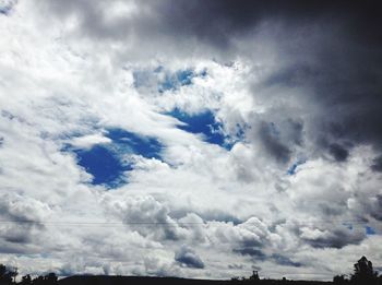 Low angle view of cloudy sky