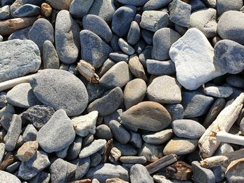 Full frame shot of pebbles,pebble beach