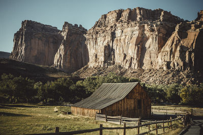 Panoramic view of rock formations