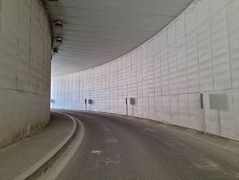 Italy. costruction site. built structure in milan, curve and tunnel