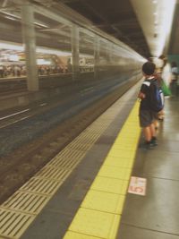 Train at subway station