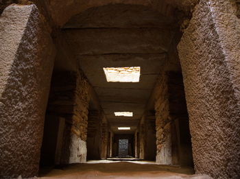 Underground portrait of king ezana stele in ancient city of aksum, ethiopia.