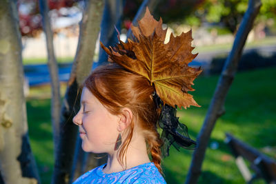Young woman looking away
