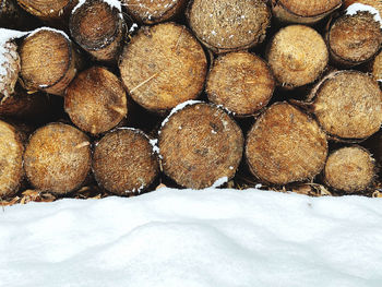 Full frame shot of logs