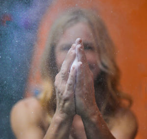 Close-up of woman's hands