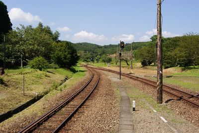 Empty railroad tracks