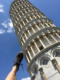 Low angle view of eiffel tower