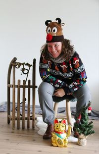 Portrait of smiling boy at home