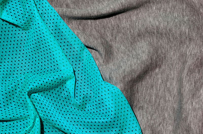 Close-up of turquoise and gray textile