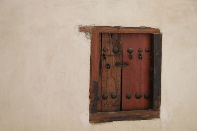 Close-up of closed door